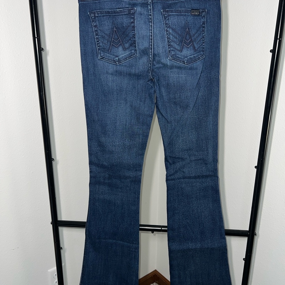 7 For All Mankind Dark Blue Boot Cut Jeans